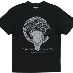 Crooks & Castles Silver C Chain Medusa T-Shirt Black Large BNWT